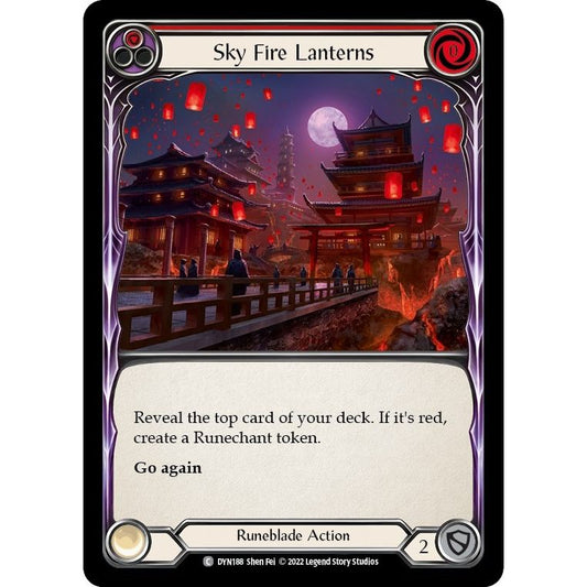 Image for Sky Fire Lanterns (Red) (DYN188) (DYN) - Flesh and Blood TCG