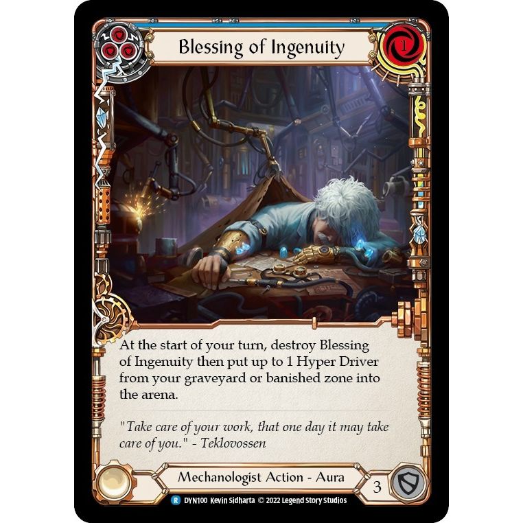 Image for Blessing of Ingenuity (Blue) (DYN100) (DYN) - Flesh and Blood TCG