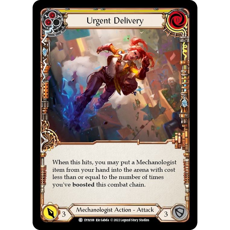 Image for Urgent Delivery (Yellow) (DYN108) (DYN) - Flesh and Blood TCG