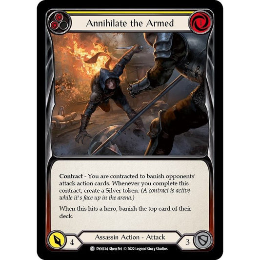 Image for Annihilate the Armed (Yellow) (DYN134) (DYN) - Flesh and Blood TCG