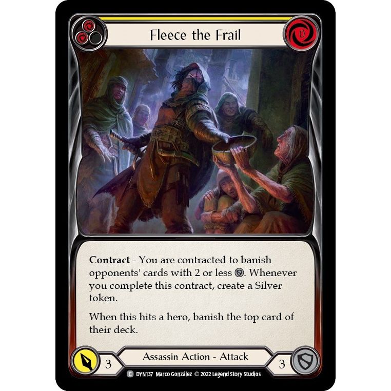 Image for Fleece the Frail (Yellow) (DYN137) (DYN) - Flesh and Blood TCG