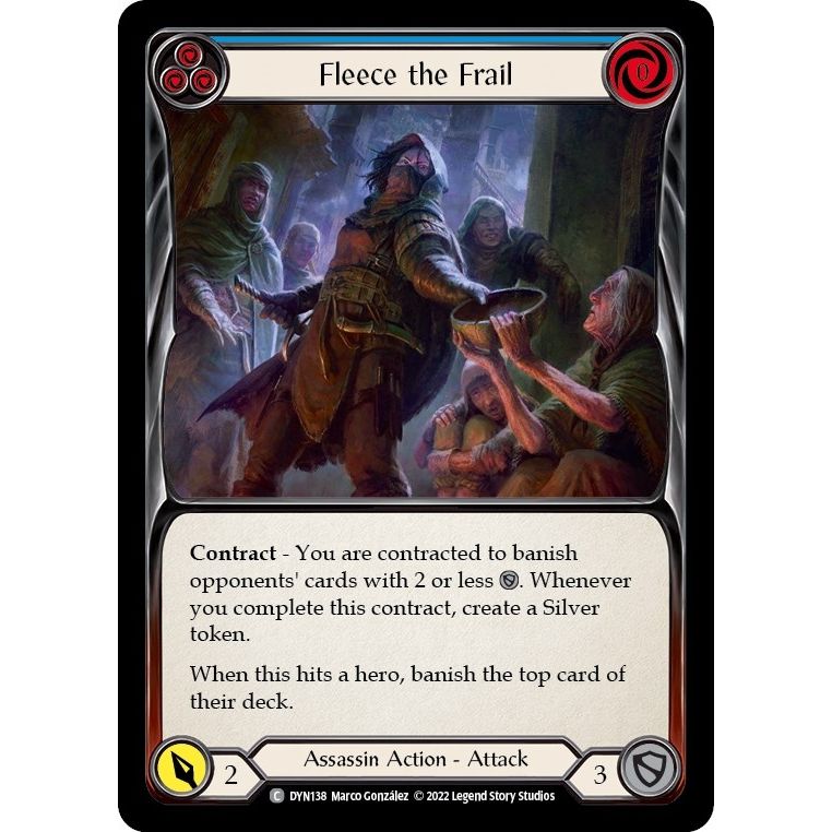 Image for Fleece the Frail (Blue) (DYN138) (DYN) - Flesh and Blood TCG