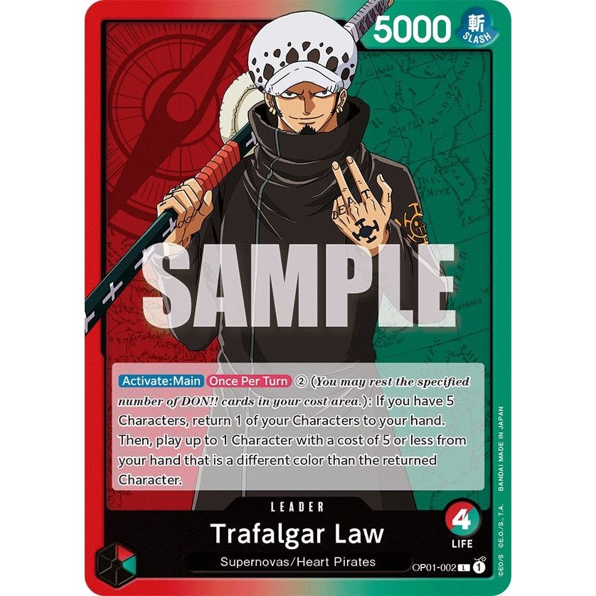 Image for Trafalgar Law (002) (OP01-002) (OP01) - One Piece Card Game
