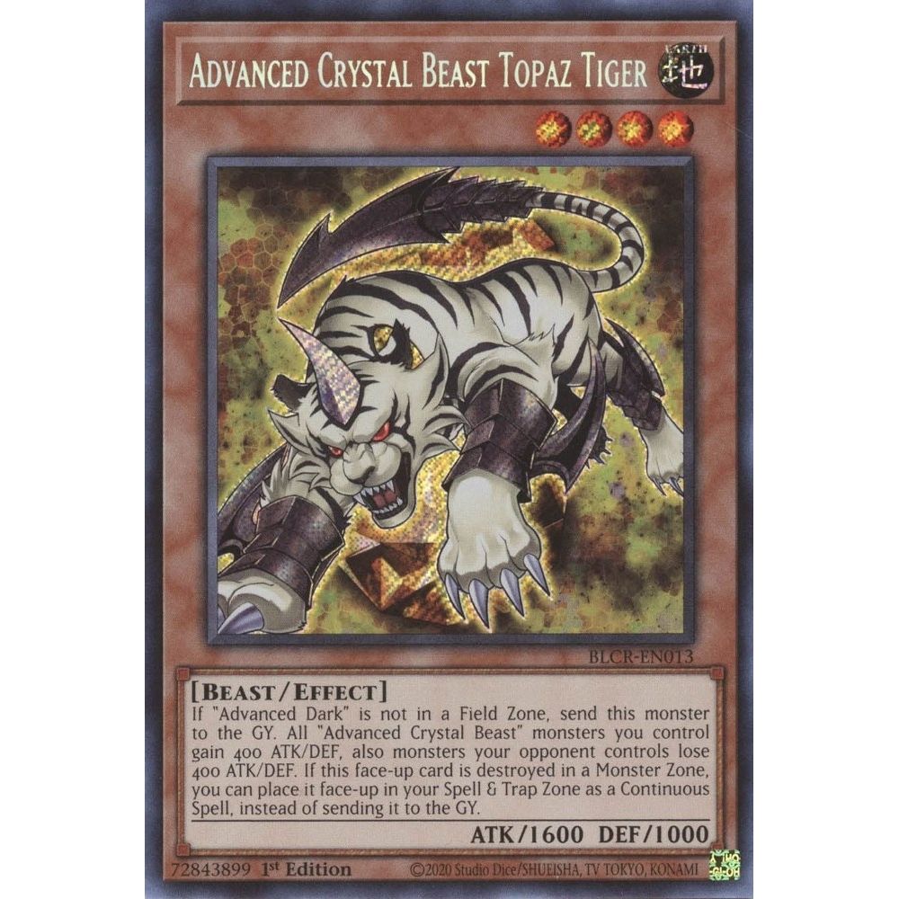 Image for Advanced Crystal Beast Topaz Tiger (BLCR-EN013) (BLCR) - YuGiOh
