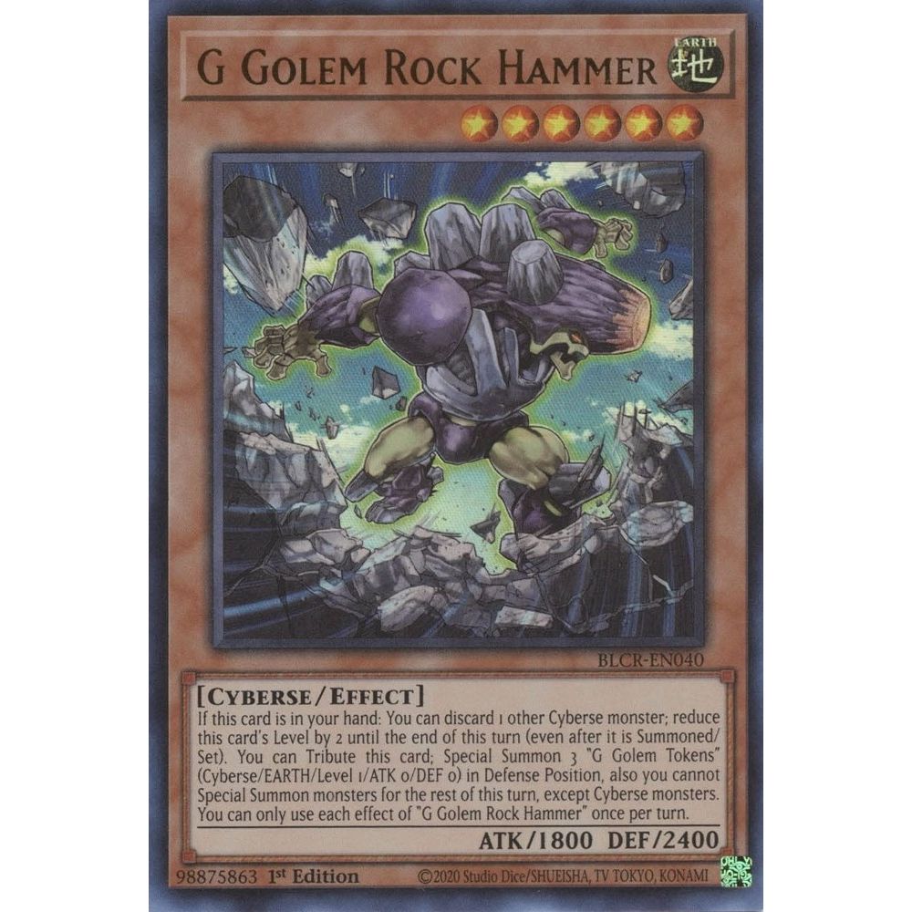 Image for G Golem Rock Hammer (BLCR-EN040) (BLCR) - YuGiOh