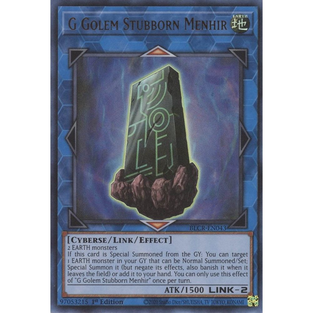 Image for G Golem Stubborn Menhir (BLCR-EN043) (BLCR) - YuGiOh