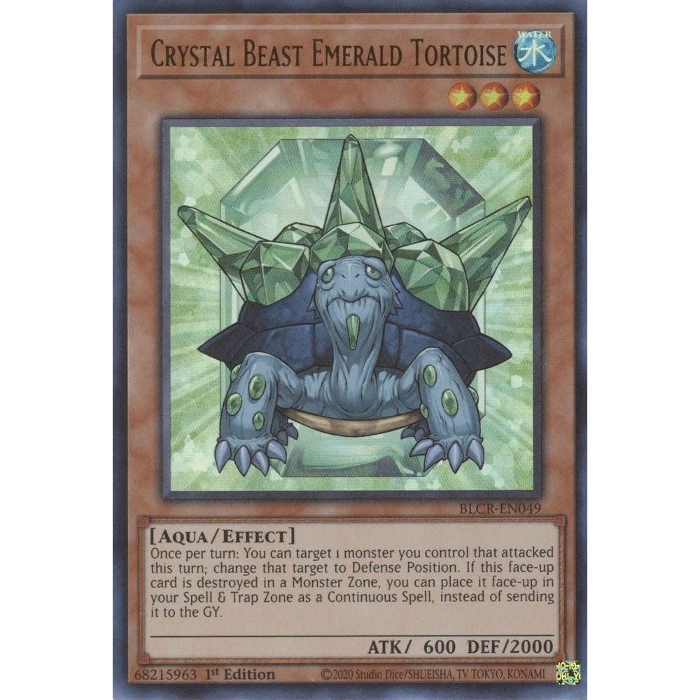 Image for Crystal Beast Emerald Tortoise (BLCR-EN049) (BLCR) - YuGiOh