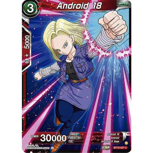 Image for Android 18 (BT19-027) (DBS-B19) - Dragon Ball Super: Masters