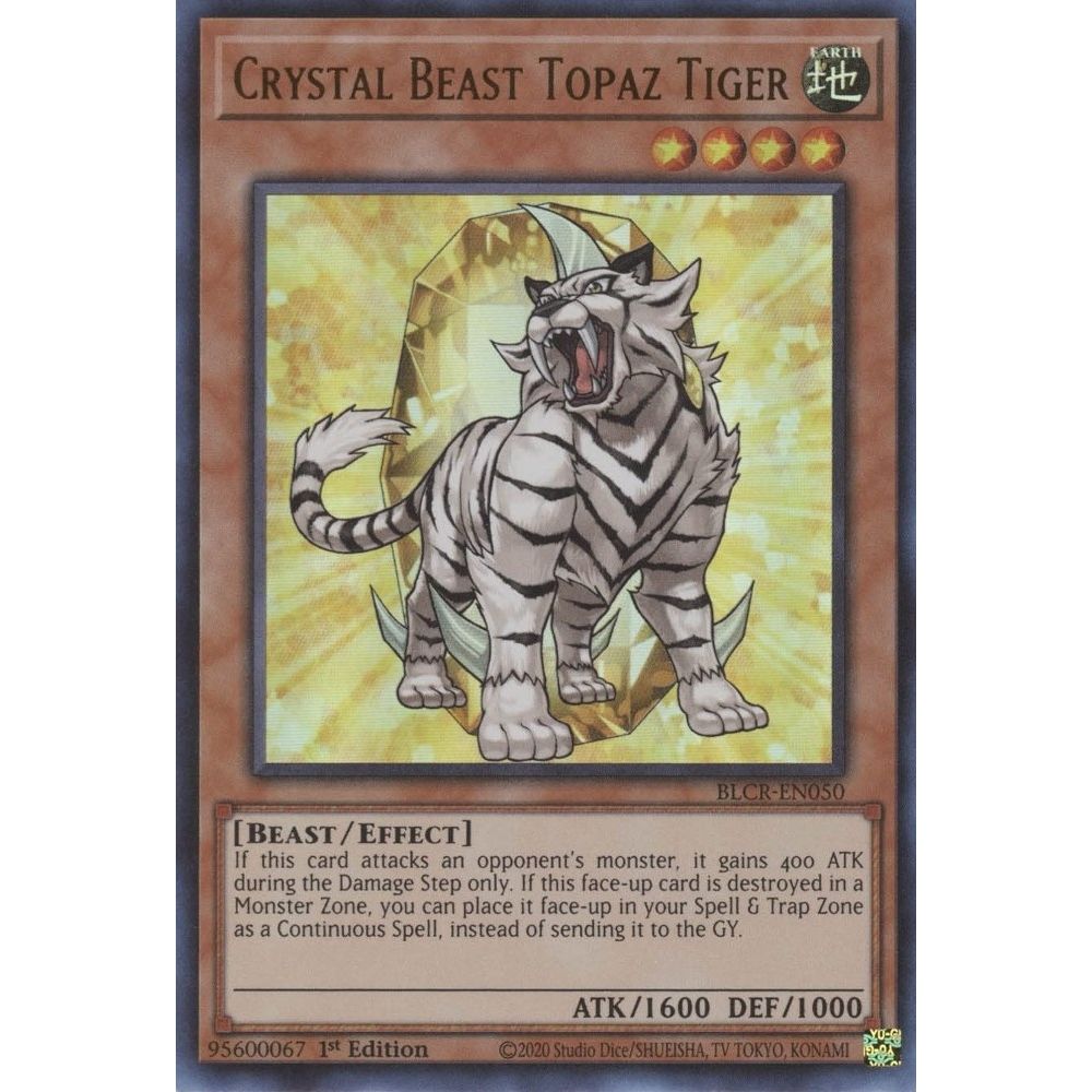 Image for Crystal Beast Topaz Tiger (BLCR-EN050) (BLCR) - YuGiOh