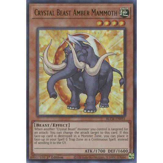 Image for Crystal Beast Amber Mammoth (BLCR-EN051) (BLCR) - YuGiOh