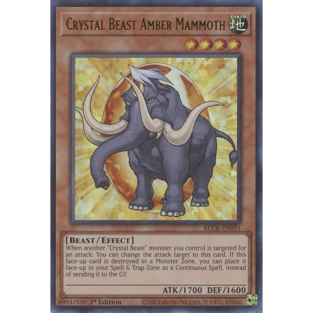 Image for Crystal Beast Amber Mammoth (BLCR-EN051) (BLCR) - YuGiOh