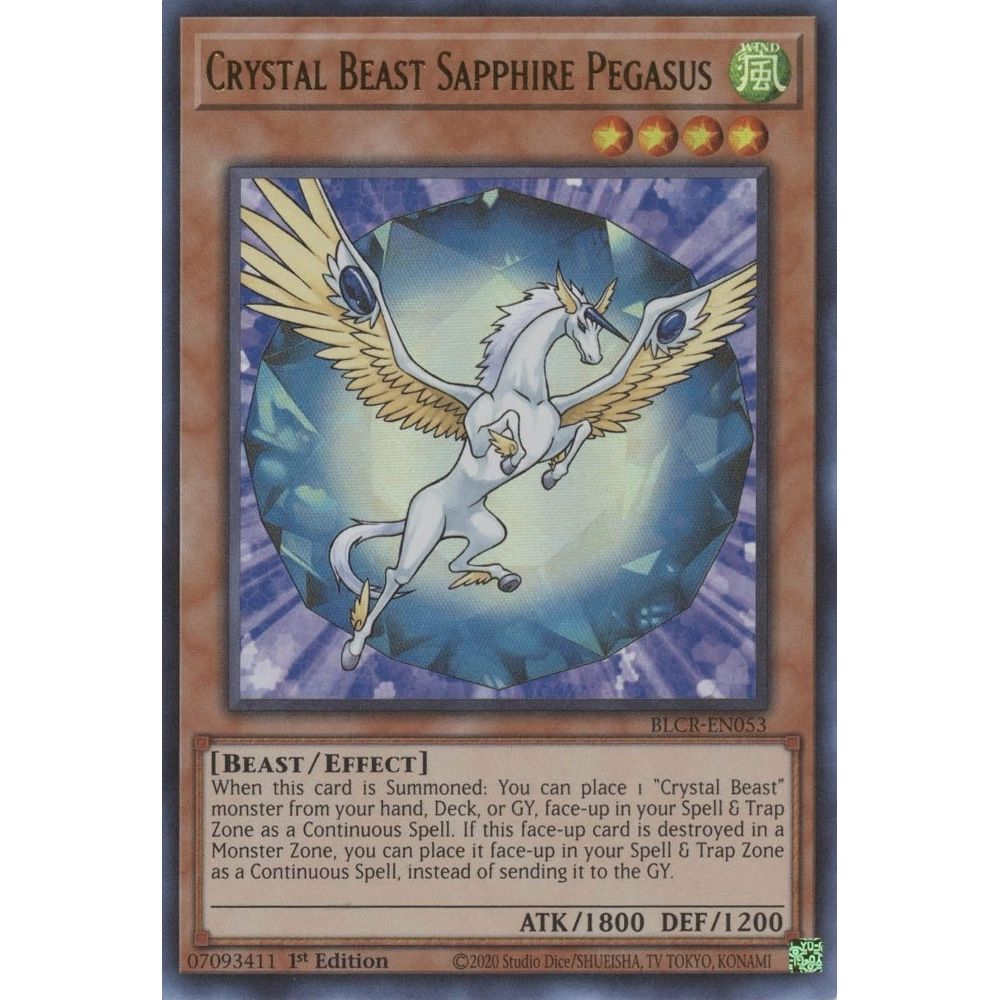 Image for Crystal Beast Sapphire Pegasus (BLCR-EN053) (BLCR) - YuGiOh