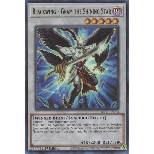Image for Blackwing - Gram the Shining Star (BLCR-EN063) (BLCR) - YuGiOh