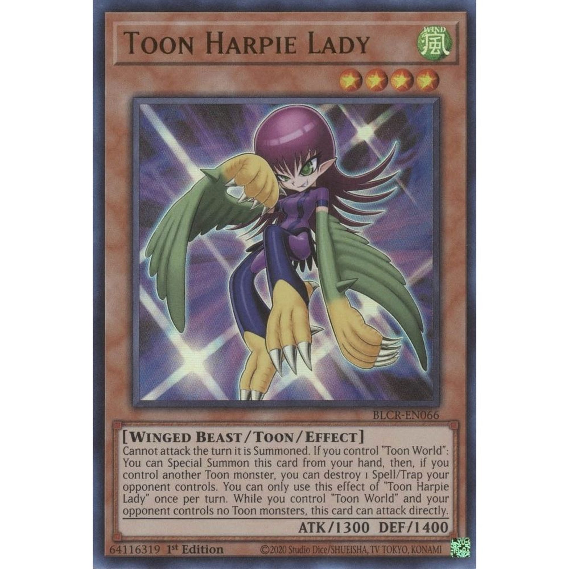 Image for Toon Harpie Lady (BLCR-EN066) (BLCR) - YuGiOh