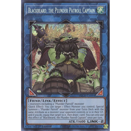 Image for Blackbeard, the Plunder Patroll Captain (BLCR-EN094) (BLCR) - YuGiOh