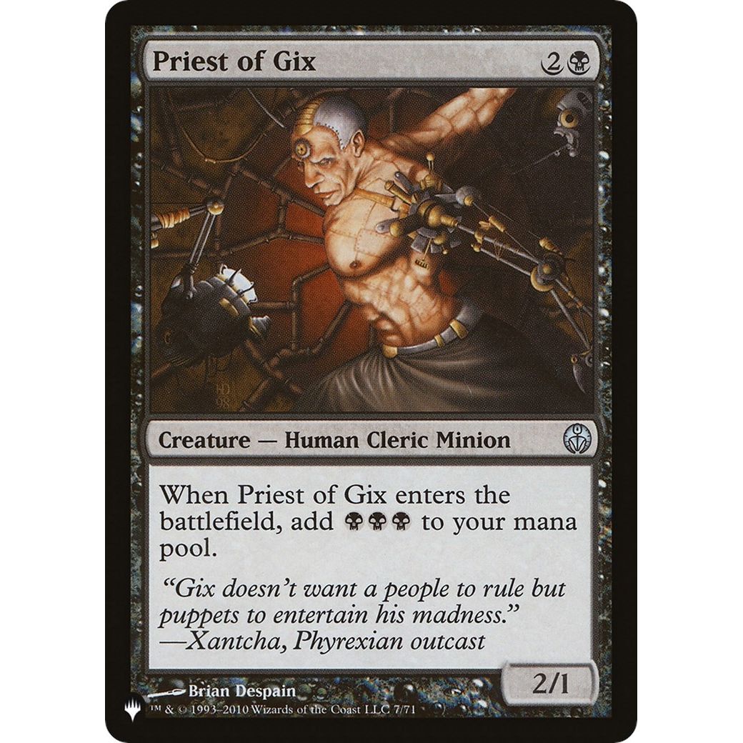 Image for Priest of Gix (Jul-71) (LIST) - Magic: The Gathering