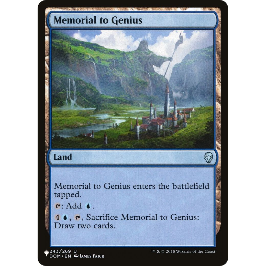 Image for Memorial to Genius (243/269) (LIST) - Magic: The Gathering