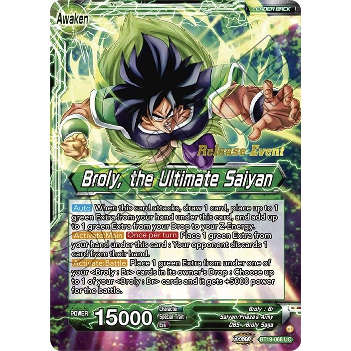 Image for Broly // Broly, the Ultimate Saiyan (Fighter's Ambition Holiday Pack) (BT19-068) (TPR) - Dragon Ball Super: Masters