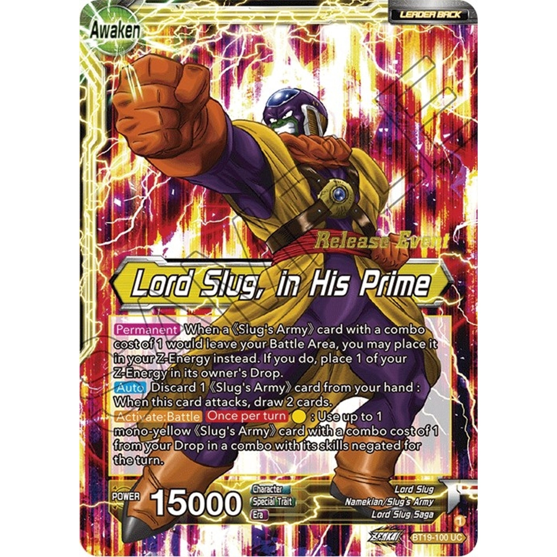 Image for Lord Slug // Lord Slug, in His Prime (Fighter's Ambition Holiday Pack) (BT19-100) (TPR) - Dragon Ball Super: Masters