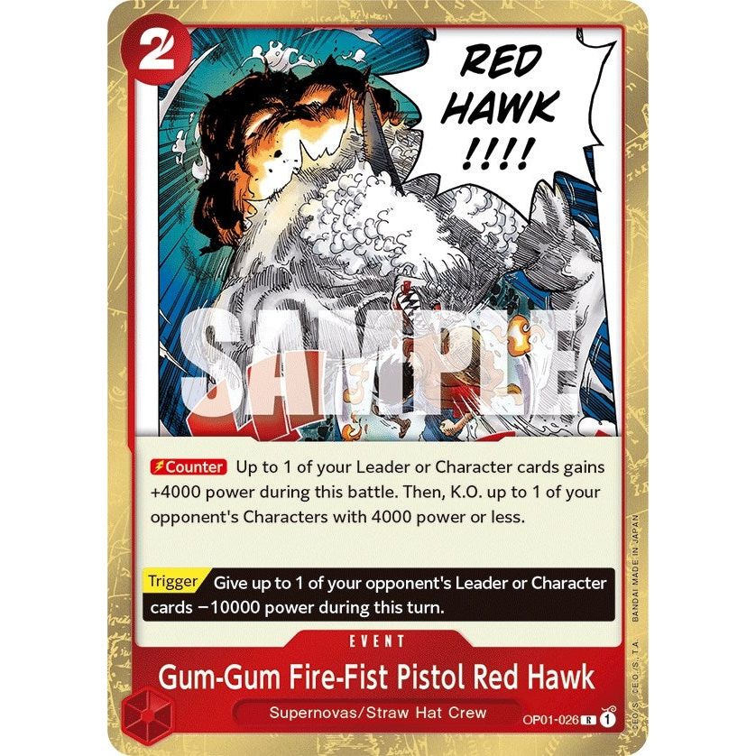 Image for Gum-Gum Fire-Fist Pistol Red Hawk (OP01-026) (OP01) - One Piece Card Game