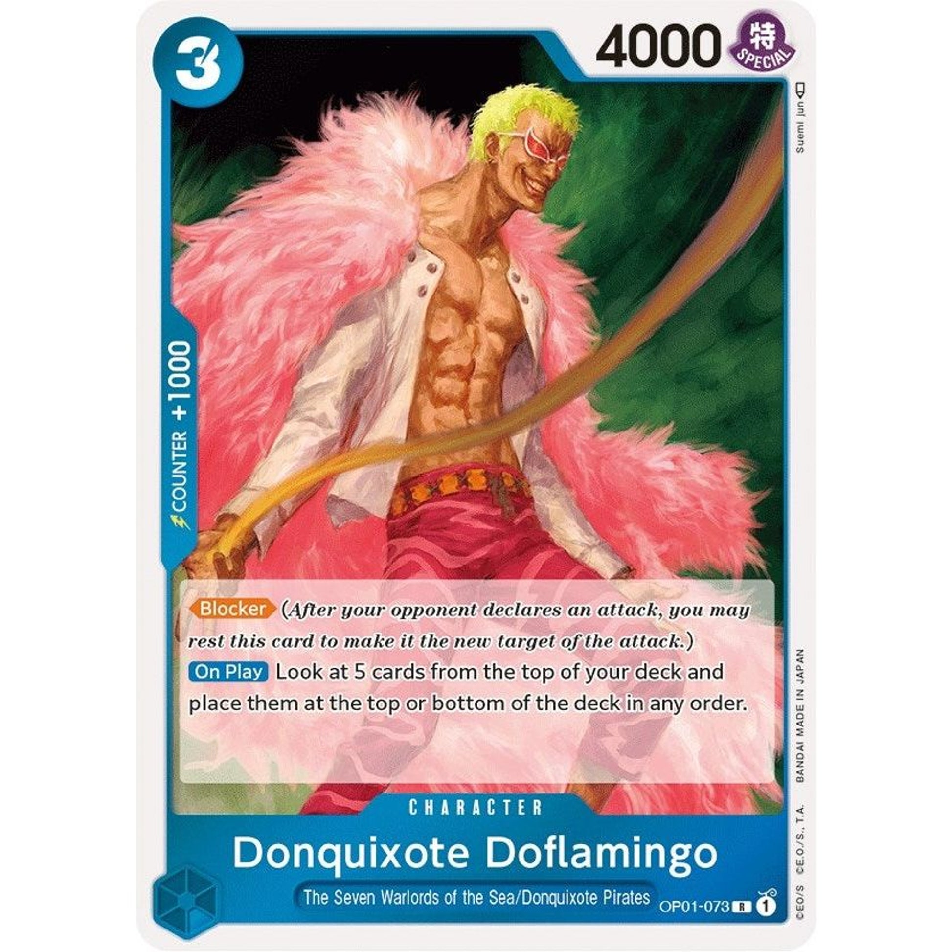 Image for Donquixote Doflamingo (073) (OP01-073) (OP01) - One Piece Card Game