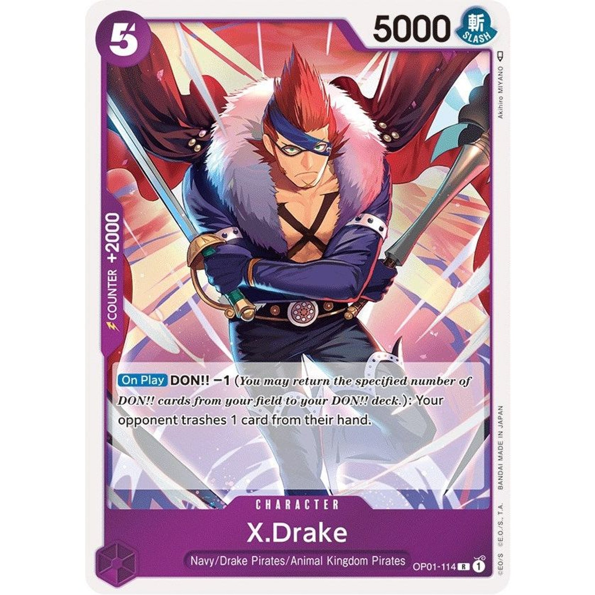 Image for X.Drake (114) (OP01-114) (OP01) - One Piece Card Game
