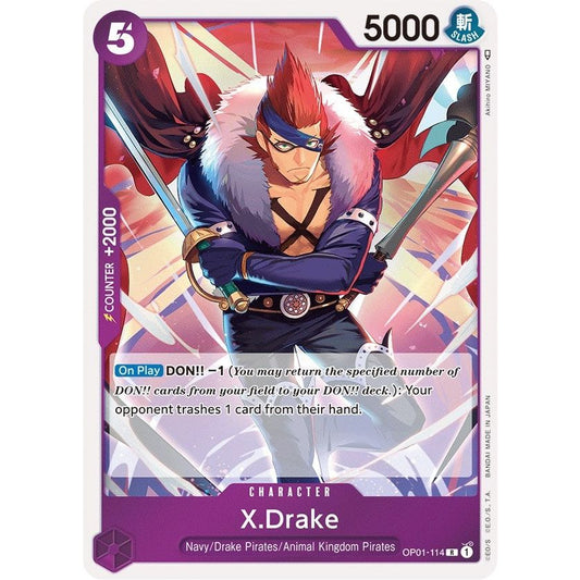 Image for X.Drake (114) (OP01-114) (OP01) - One Piece Card Game