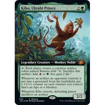 Image for Kibo, Uktabi Prince (Extended Art) (835) (LARP) - Magic: The Gathering