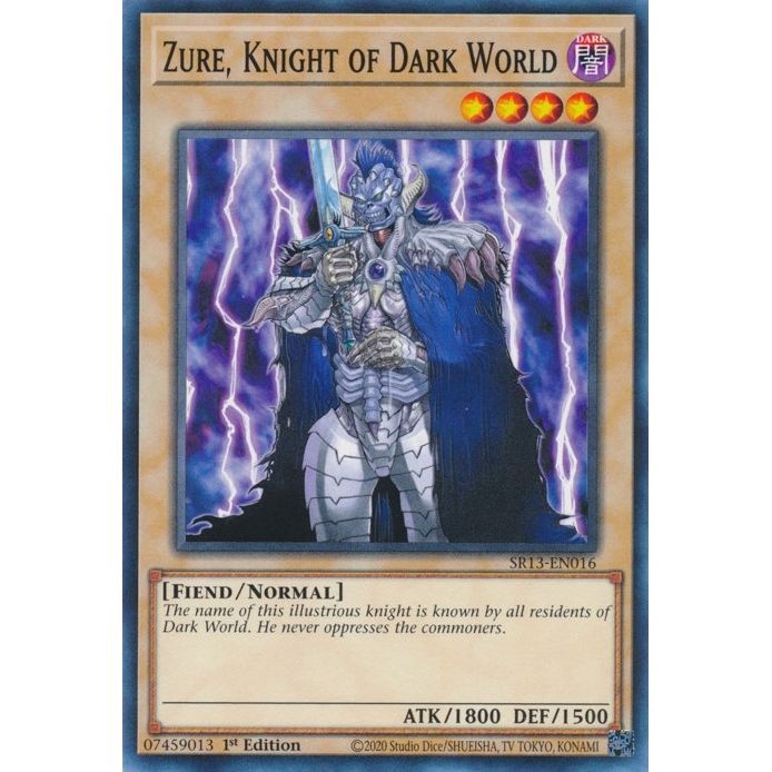 Image for Zure, Knight of Dark World (SR13-EN016) (SR13) - YuGiOh