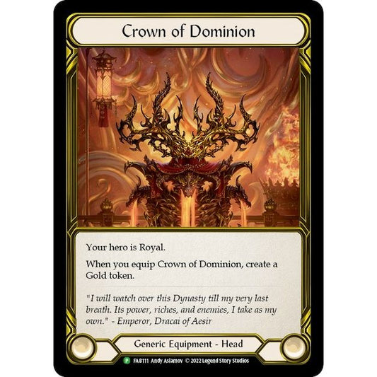 Image for Crown of Dominion (Golden) - FAB111 (FAB111) (PR) - Flesh and Blood TCG