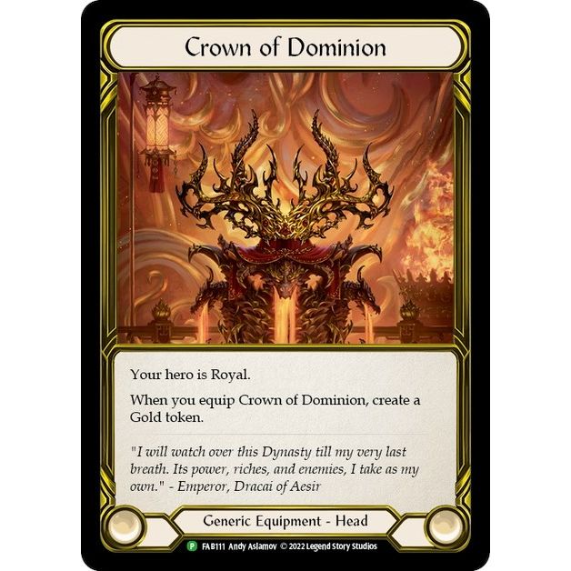 Image for Crown of Dominion (Golden) - FAB111 (FAB111) (PR) - Flesh and Blood TCG