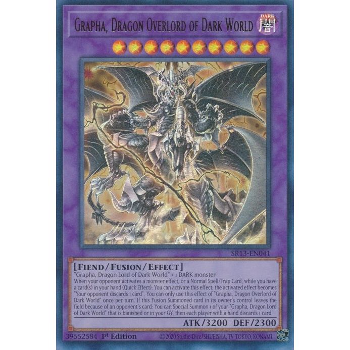 Image for Grapha, Dragon Overlord of Dark World (SR13-EN041) (SR13) - YuGiOh