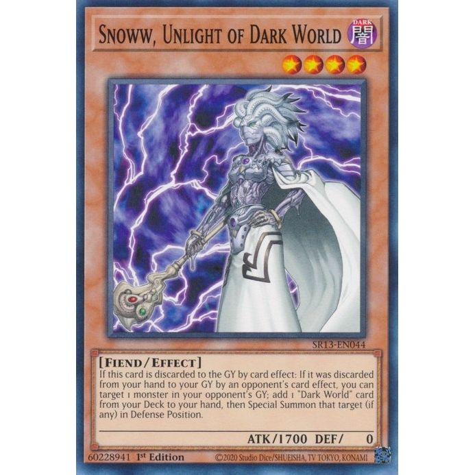 Image for Snoww, Unlight of Dark World (SR13-EN044) (SR13) - YuGiOh