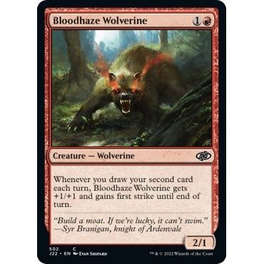 Image for Bloodhaze Wolverine (502) (J22) - Magic: The Gathering
