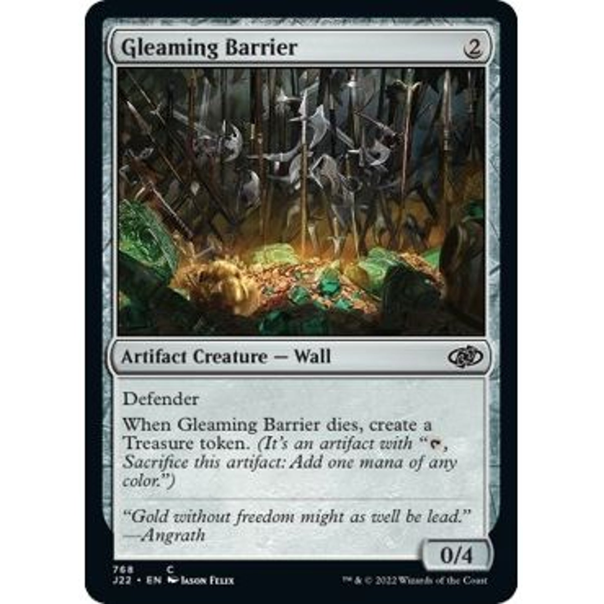 Image for Gleaming Barrier (768) (J22) - Magic: The Gathering