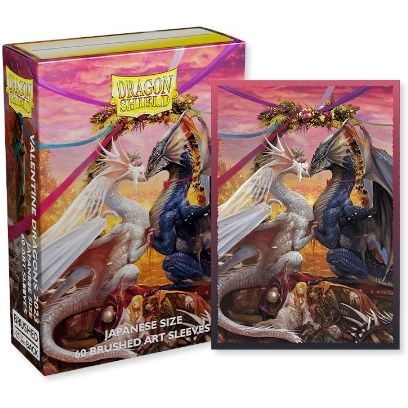 Image for Dragon Shield 2023 Limited Edition Japanese Art Sleeves - Valentine Dragons (60-Pack) - Card Sleeves