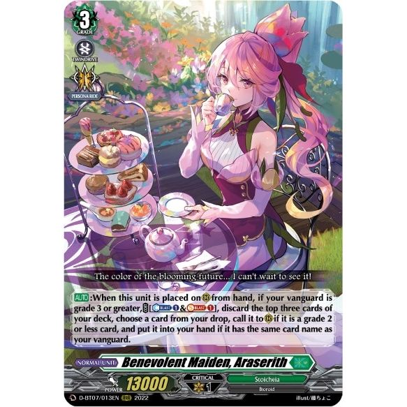 Image for Benevolent Maiden, Araserith (D-BT07/013EN) (D-BT07) - Cardfight Vanguard