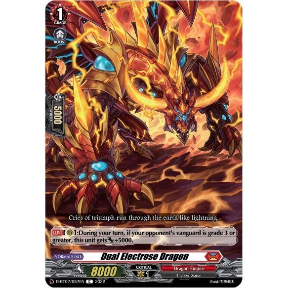 Image for Dual Electrose Dragon (D-BT07/057EN) (D-BT07) - Cardfight Vanguard