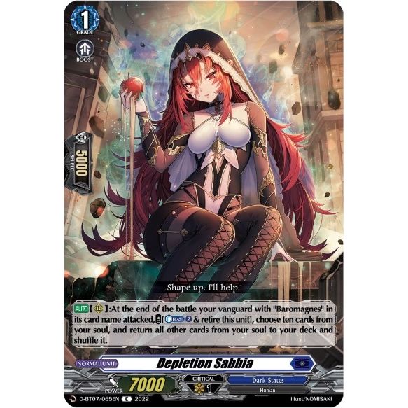 Image for Depletion Sabbia (D-BT07/065EN) (D-BT07) - Cardfight Vanguard