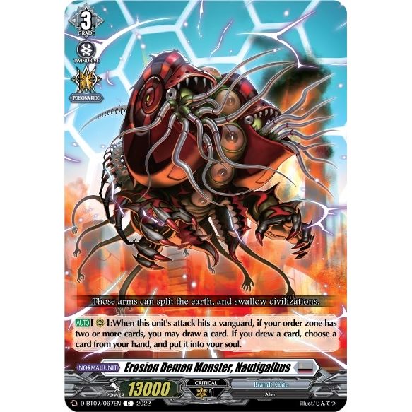 Image for Erosion Demon Monster, Nautigalbus (D-BT07/067EN) (D-BT07) - Cardfight Vanguard