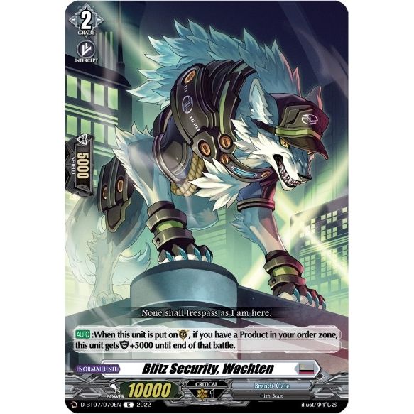 Image for Blitz Security, Wachten (D-BT07/070EN) (D-BT07) - Cardfight Vanguard