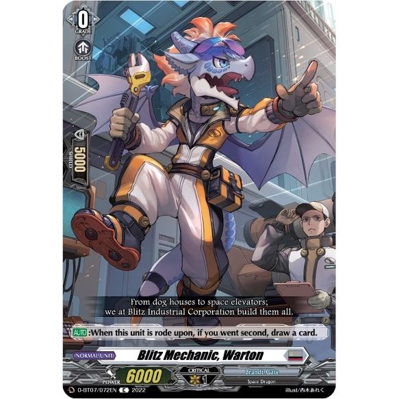 Image for Blitz Mechanic, Warton (D-BT07/072EN) (D-BT07) - Cardfight Vanguard