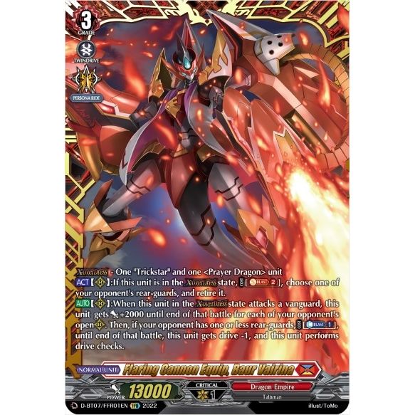 Image for Flaring Cannon Equip, Baur Vairina (FFR) (D-BT07/FFR01EN) (D-BT07) - Cardfight Vanguard
