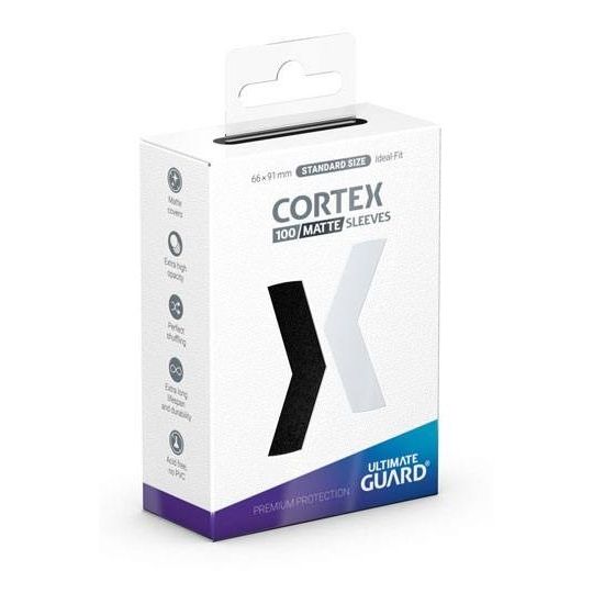 Image for Ultimate Guard Cortex Sleeves Standard Size Matte - Black (100-Pack) - Card Sleeves