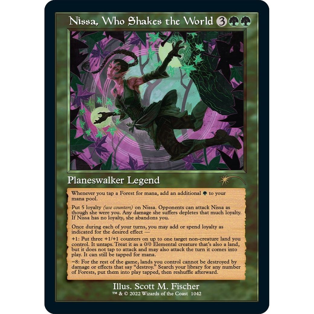 Image for Nissa, Who Shakes the World (Retro Frame) (1042) (SLD) - Magic: The Gathering