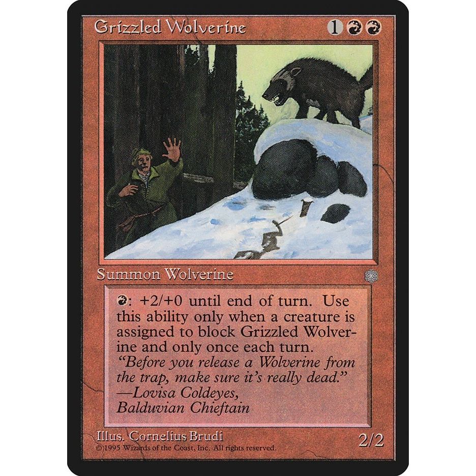 Image for Grizzled Wolverine (ICE) - Magic: The Gathering