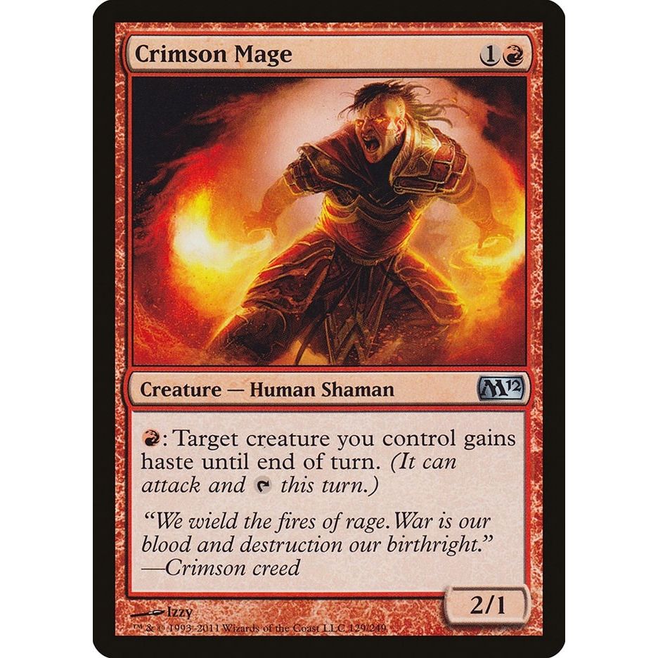 Image for Crimson Mage (129) (M12) - Magic: The Gathering