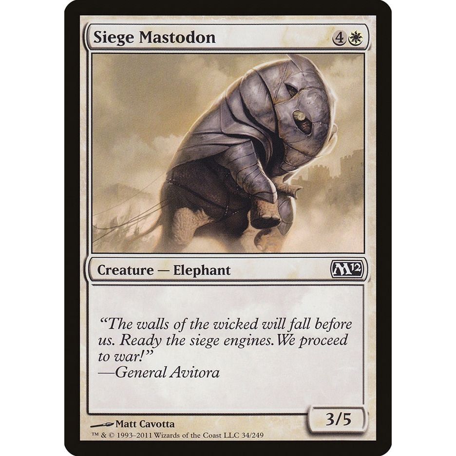 Image for Siege Mastodon (34) (M12) - Magic: The Gathering