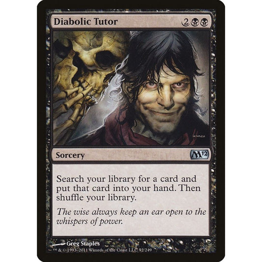 Image for Diabolic Tutor (92) (M12) - Magic: The Gathering