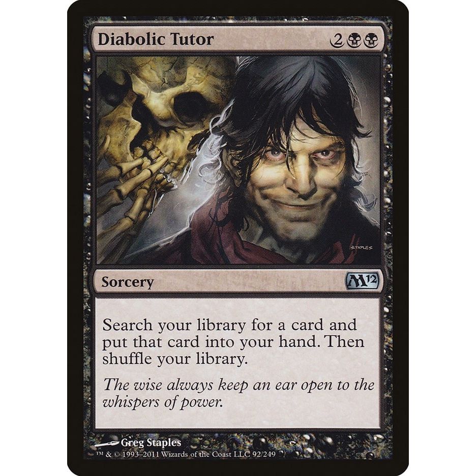 Image for Diabolic Tutor (92) (M12) - Magic: The Gathering